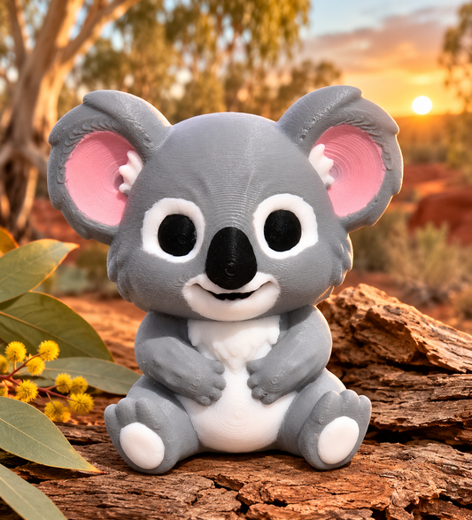 Flexi Koala Fridge Magnet | Cute 3D Printed Australian Collectible
