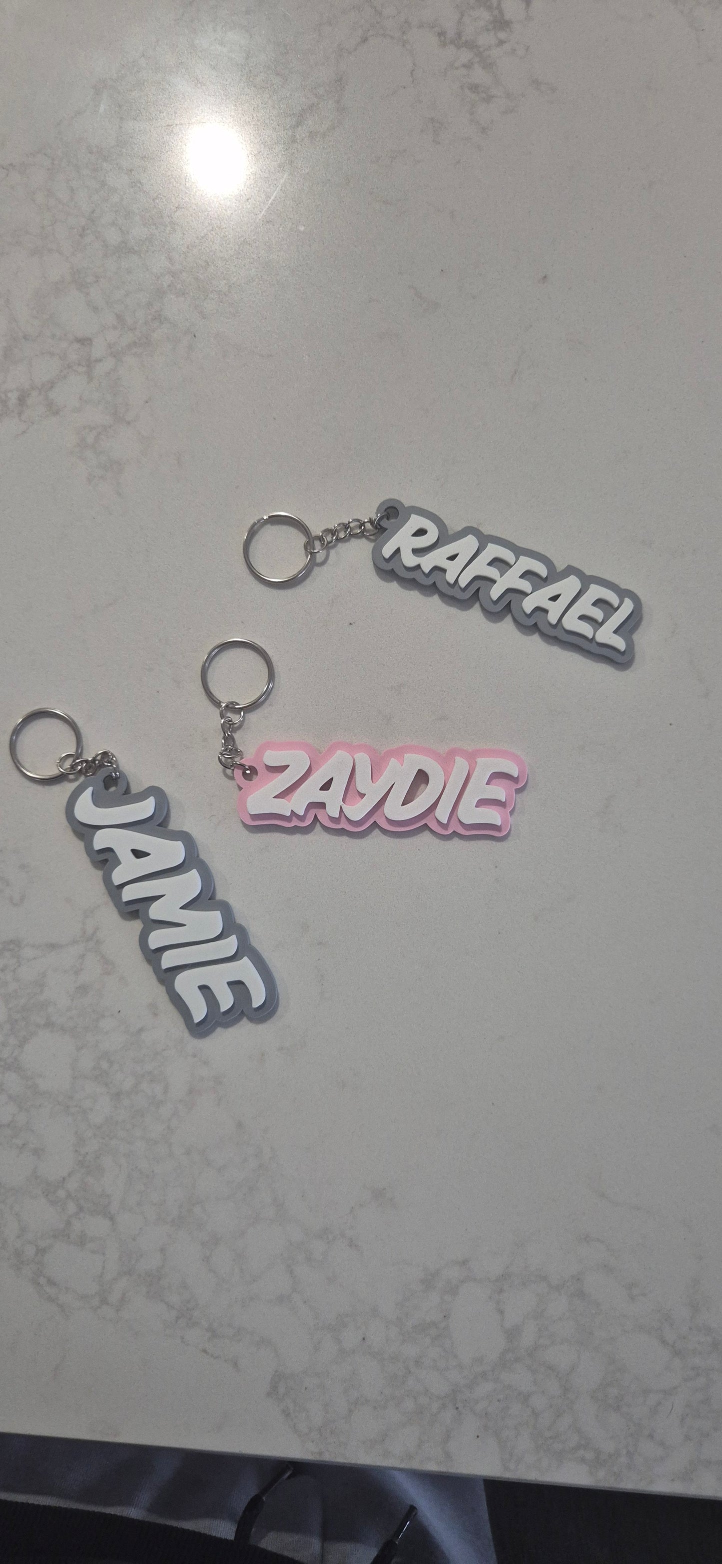 Custom 3D Printed Name Bag Tags