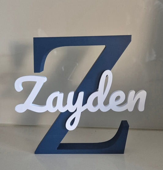 Custom Name Initial Plaque – Personalised Letter Sign